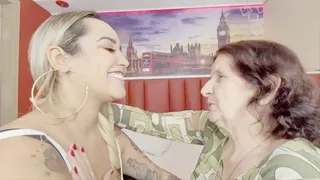 HOT KISSING MY 75 YEAR OLD FRIEND - BY BABI VENTURA VS JUDITI - CLIP 1