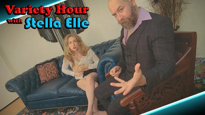 Stella Elle mesmerized and made to strip NUDE on a Late Night Talk Show!