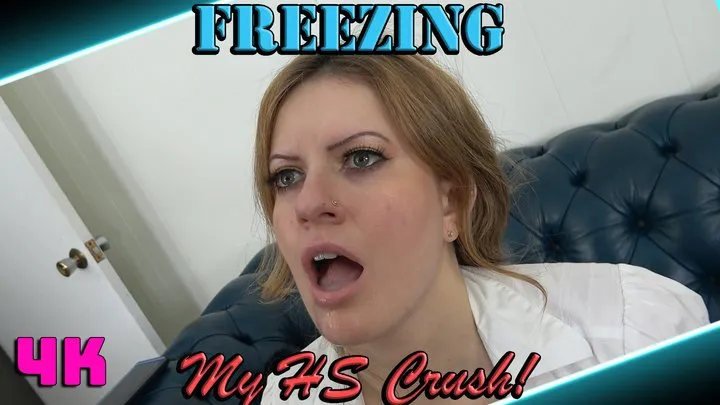 Freezing My HS Crush - Freeze Blowjob with cum in mouth and cum drooling - Jacquelyn Velvets