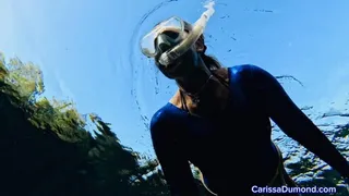 UG Carissa snorkeling in the deep spring part 1