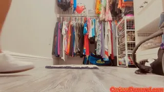 Carissa masturbating in the closet while everyone snoozes