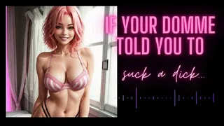 If your domme told you to suck a dick