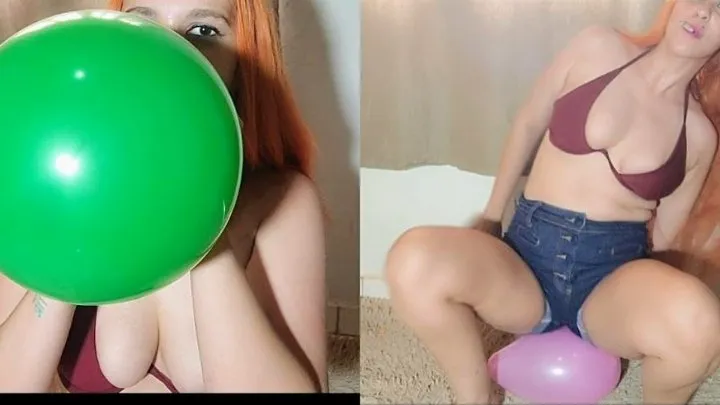 Balloons and cigarette - inflating and popping with lots of fun