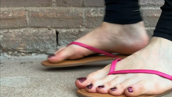 Shoe Play -- Flip Flops & Red Toes