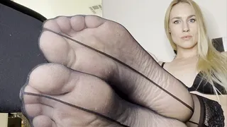 Degrading My Nylon Foot Bitch