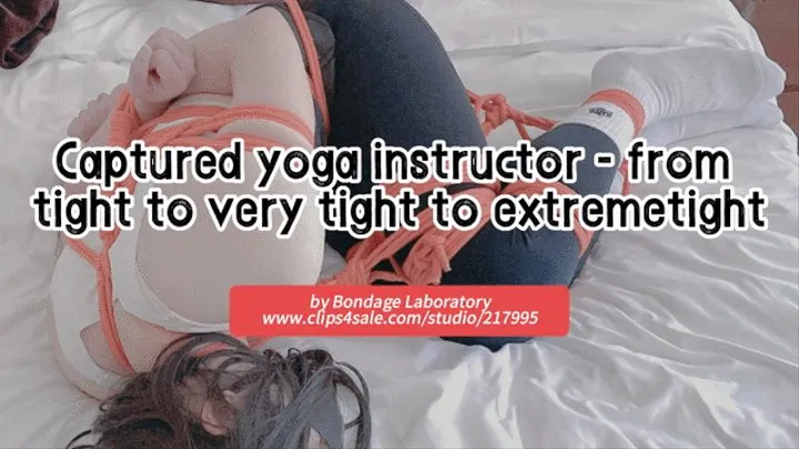 Captured yoga instructor: from tight to very tight to extreme tight