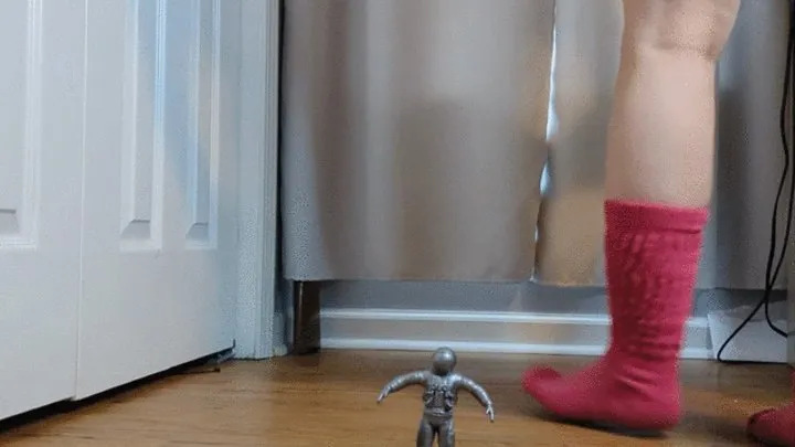 Giantess Thea Plays With Tiny Astronaut In Socks