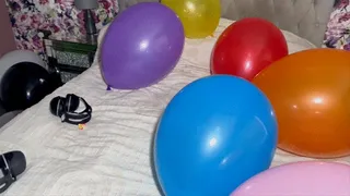 Balloon popping bondage