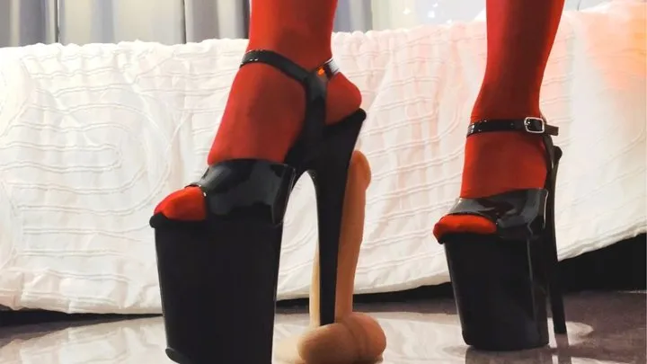 CLOSE-UP Crushing Your Balls With My 8" Sexy High Heels