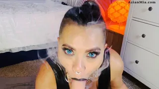 POV Smoking Intense Sloppy Blow Job