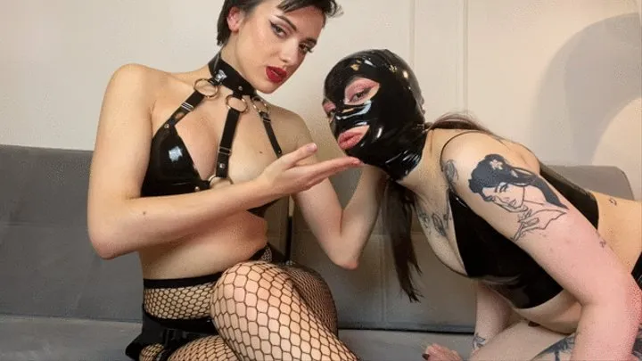 Fucked in latex mask