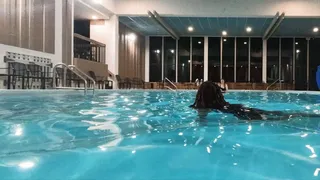 Teenie spying on Giantesses at pool pov