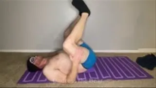 Yoga In Gay Blue Underwear Hairy