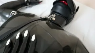 Rubberdoll in Pup Mask Smothered, Spanked and Ridden with Dildo and Vibrator