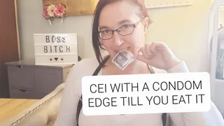 Eat your Cum from a Condom - Condom Handjob Edging CEI