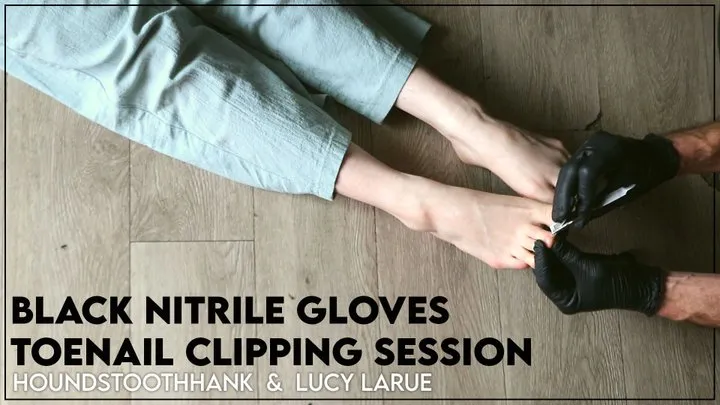 Black Nitrile Gloves Toenail Clipping Session