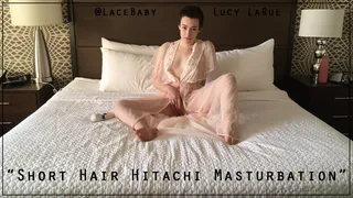 Short Hair Hitachi Masturbation