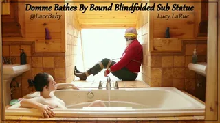 Domme Bathes By Bound Blindfolded Sub Statue
