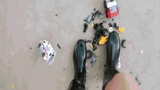 Dangerous boots of a giant MP4