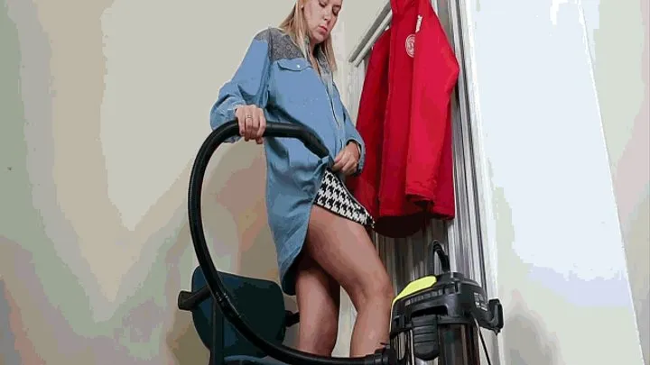 Vacuuming clothes