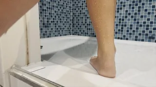 Shower POV - wet feet