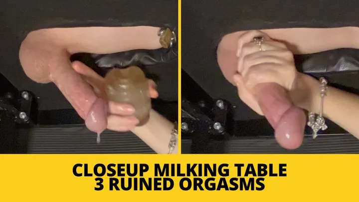 Closeup Milking Table 3 Ruined Orgasms