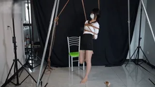 xy256-Chinese female secretary who has never experienced bondage is tied up by her boss