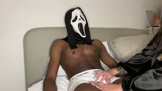 She tames Ghostface using her handjob skills