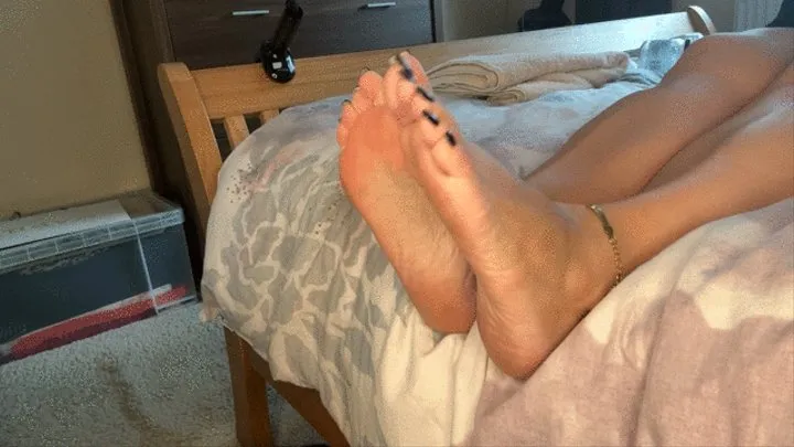 Weak for her beautiful black pedi