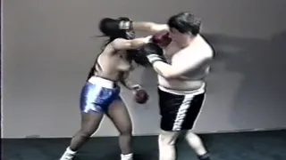 Topless Mixed Boxing- Punches To The Breasts, Belly & Face To A KO Ending-Tara Titanium vs Mike