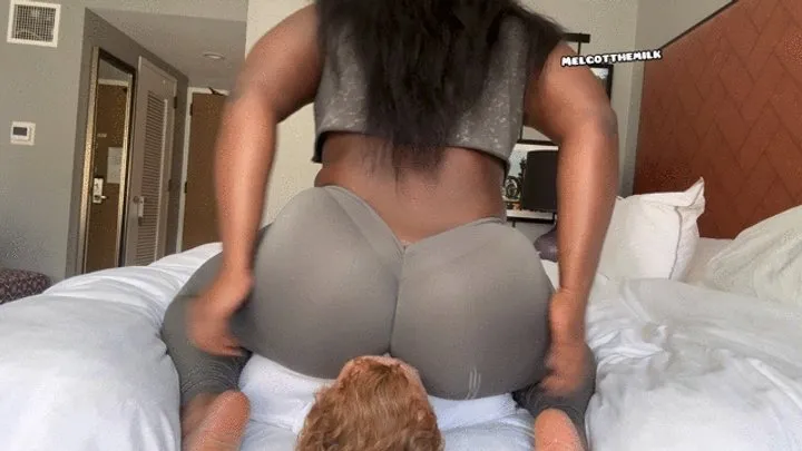 Scrawny White sub gets MASSIVE Big Booty Ebony Eggy Wet Farts