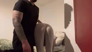 Over 1 knee spanking, over shoulder spanking and butt penetration