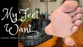 My Feet Want Steamy Feet from My New Rock Boots