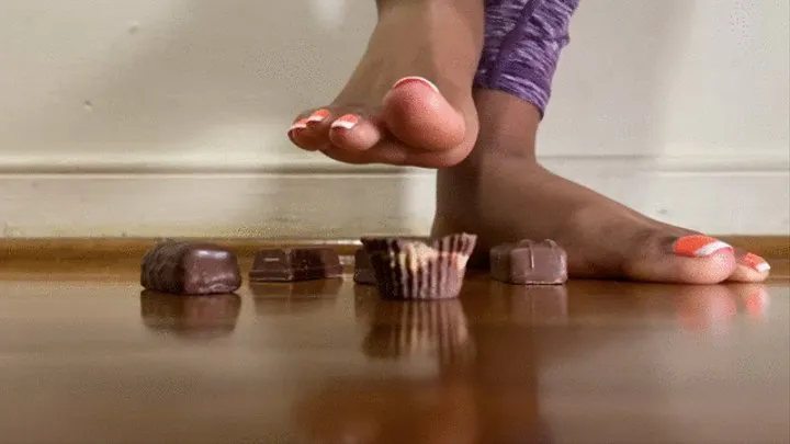 Smashing Chocolate with Feet