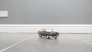 Model car crunched