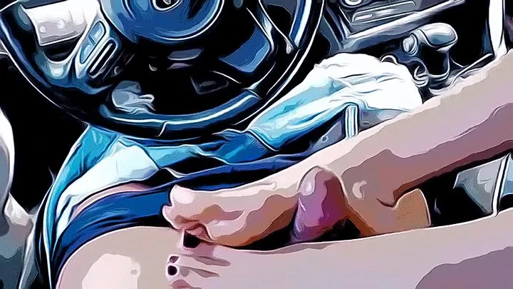 ANIMATED VERSION - PART 3 - xS3nsualChica Foot Job feat Wu Papi (In the Car) - My Pink Toes and FEET are all Oiled up and ready for a Happy Ending!