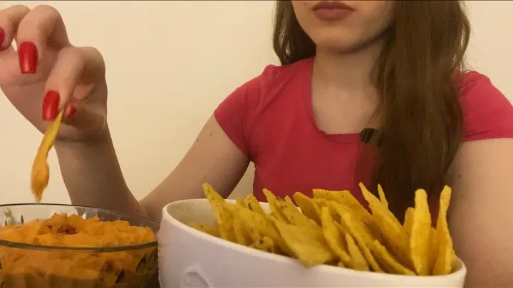 ASMR Mukbang-Cripsy Nachos Eating