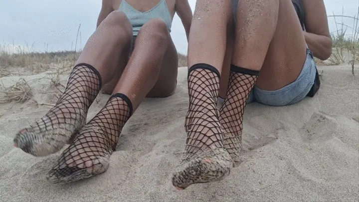 Fishnets in the sand