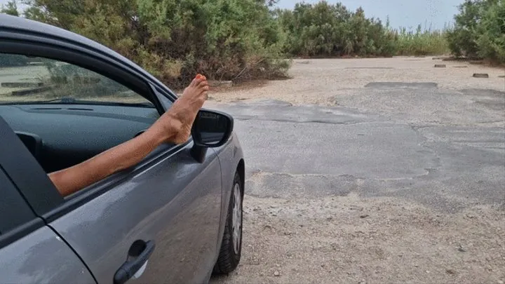 Dangling feet out the car window