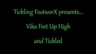 Vika Feet Up High and Tickled