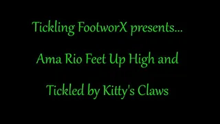 Ama Rio Feet up High Tickled by Kitty's Claws