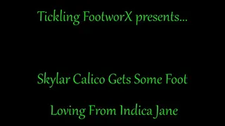 Skylar Calico Gets Some Foot Loving From Indica Jane