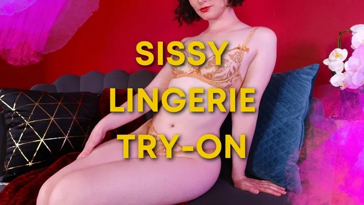 Sissy Lingerie Try-On