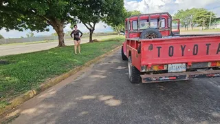 Milah Driving back home the Toyota Land Cruiser 1977