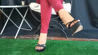 Stephanie sexy scratching fantasy on black heels