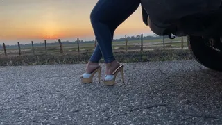Mia Soles Sexy Walking on Ellie Heels