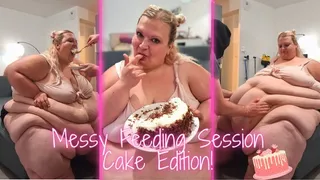 Messy Cake Feeding Session