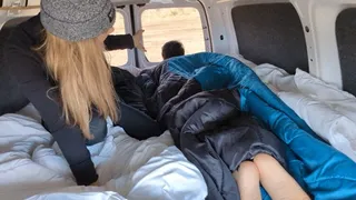 Nina Luck tickles Fetishguy in a Campervan in Iceland