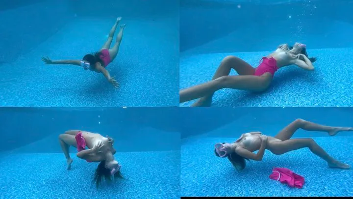 Nathalias Nude Underwater Swimming