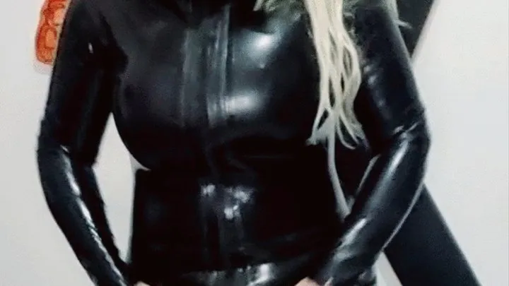 TAKING OFF THE LATEX CATSUIT